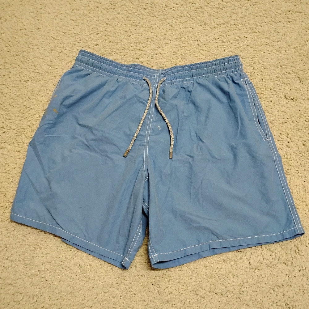 Vilebrequin Swim Trunks Mens XXL Blue Beach Drawstring Lined Shorts Board Travel